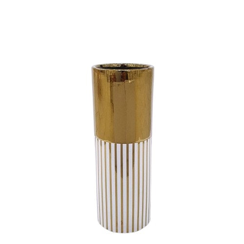 Vaso cilindrico oro cm. 12x12x33