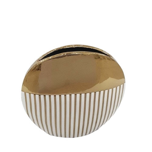 Vaso oro schiacciato cm. 28x7,5x26