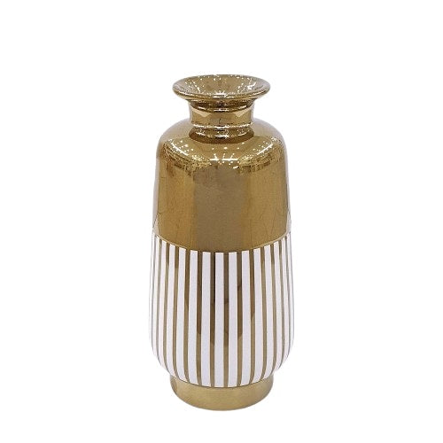 Vaso oro bottiglia cm.14x14x29