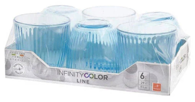 Bicchieri linea LIVELY acqua blue 6pz cl.29 Bormioli Rocco