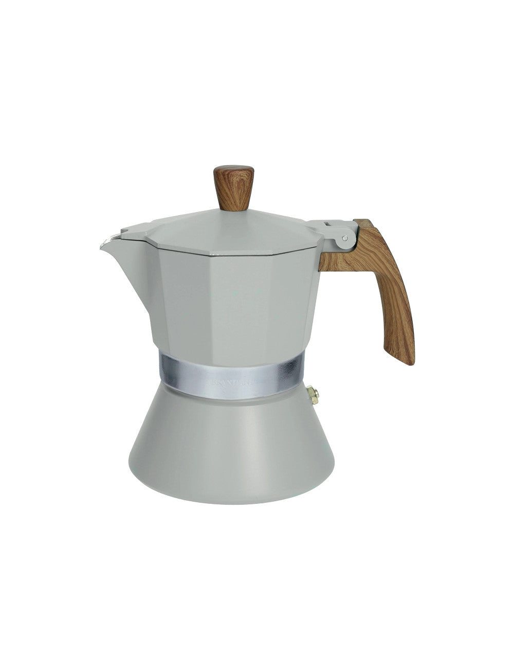 Caffettiera Tuttinsieme tortora 3 tazze alluminio Brandani  cm. 10x13x15h
