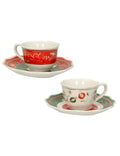 Tazzina caffè Tempo di festa  set 2 pz porcellana Brandani