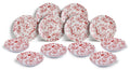 Servizio piatti 12 pz Fleur Bordeaux mise