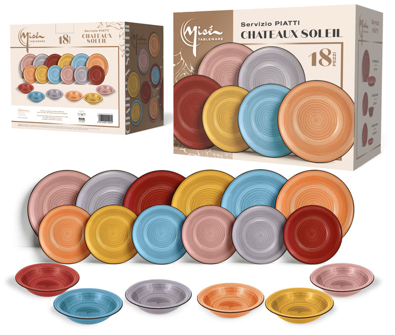 Servizio piatti 18 pezzi Chateaux Solei Mise
