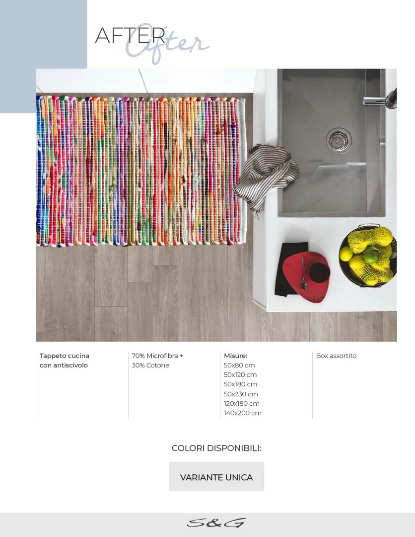 After Tappeto cucina 50x230 con antiscivolo30%cotone e 70% poliestere medi in India