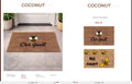 Coconut tappeto zerbino cm.40x70 disegni assortiti 60%PVC e 40% cocco  prodotto in India
