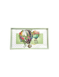 Vassoio Cabaret Wonderland EPR decoro Mongolfiera Brandani misure 34x19x3