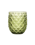 Bicchiere scudo set 6 pezzi in vetro verde Brandani cm.d8xh10 CL.30