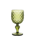 Calici bicchieri set 6 pezzi in vetro verde Brandani cm.d8,5x17h   CL32