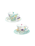 Tazzine caffè decoro Bollicine set 2 pezzi in porcellana cm.d11xh6 ML80 Brandani