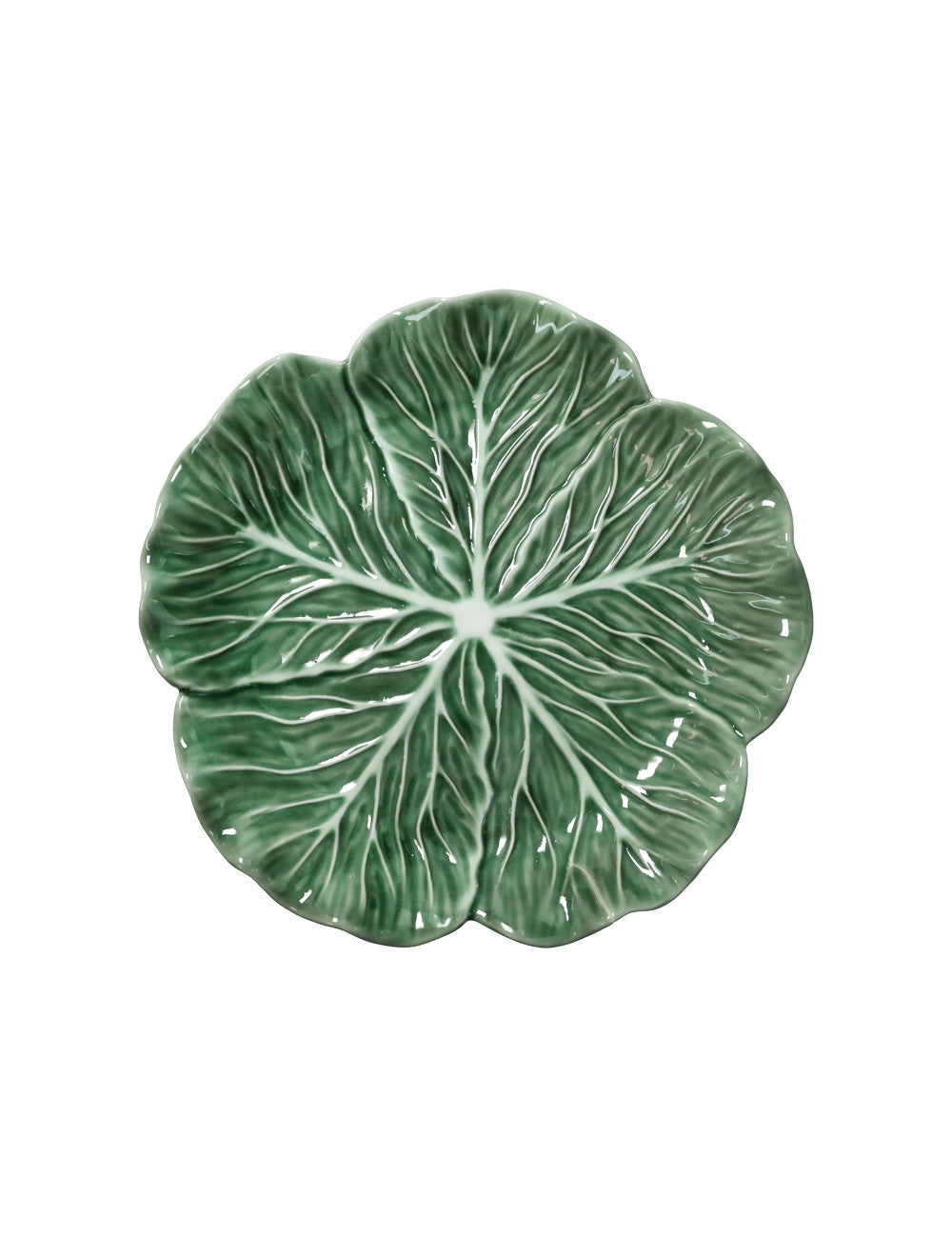 Vassoi forma foglia Vegan verde in porcellana cm. d26 Brandani