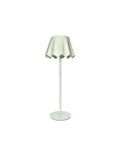 Lampada led touch ondina verde salvia metal cm. 13,8x13,8x36<br /> Brandani