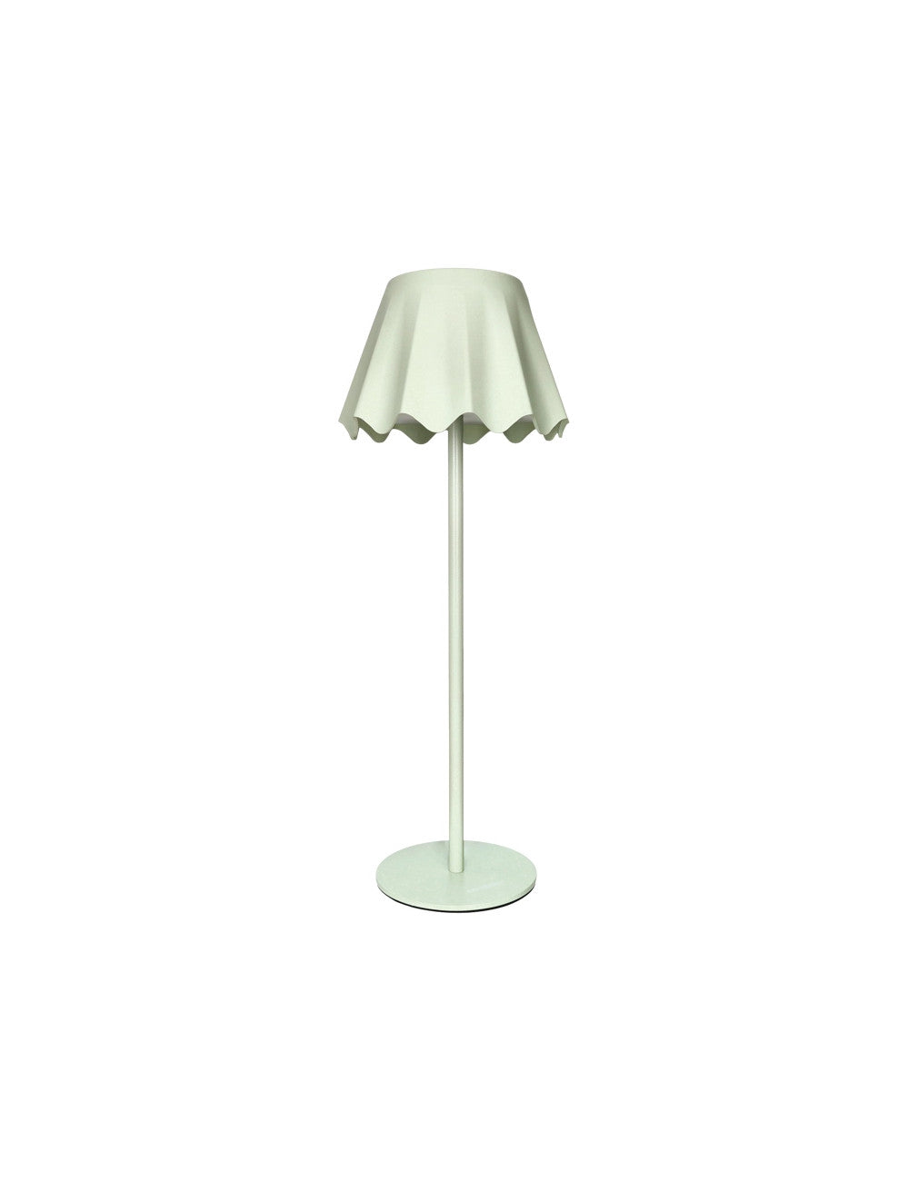 Lampada led touch ondina verde salvia metal cm. 13,8x13,8x36<br /> Brandani