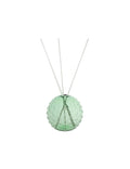 Diffusore di fragranze palla verde in vetro con bastoncini in fibra wood cm. 12x11,5h<br /> Brandani