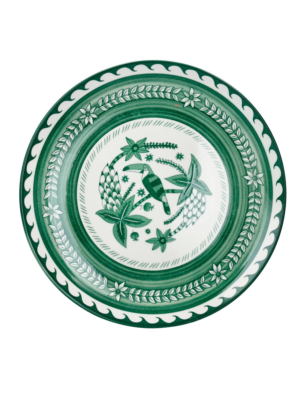Tavola 18 pezzi Tuka-Tuka verde in porcellana cm. 26,5/20/19 Brandani