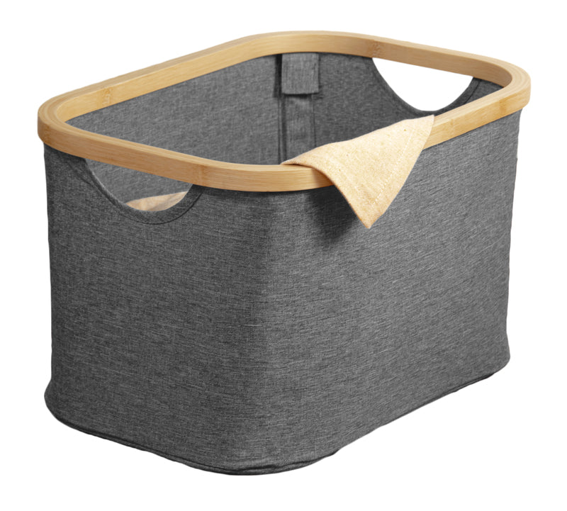 Cesta rettangolare Bamboo 30LT cm. 45x30x22 grigio