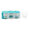 Bicchieri 6 pz. Cristal in vetro trasparente d. Cm 8,5 x h 8,5 ml 280 in cartonetta regalo