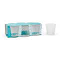Bicchieri lines 6 pz. In vetro trasparente d. Cm 8,5 x h 8,5 ml 280 in cartonetta regalo