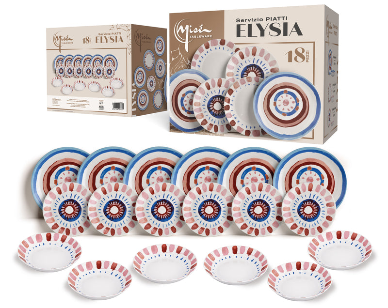Servizio piatti 18pz porcellan a elysia mise