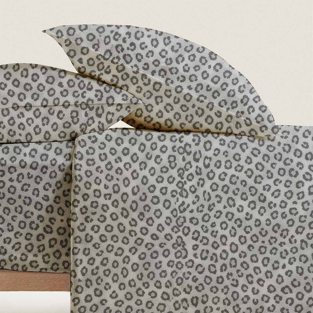 Completo letto matrimoniale lenzuola percallino stampato