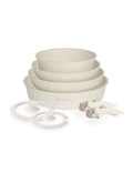 Batteria Smart set 8 pz padelle, coperchi e manici alluminio e vetro temprato silicone Brandani