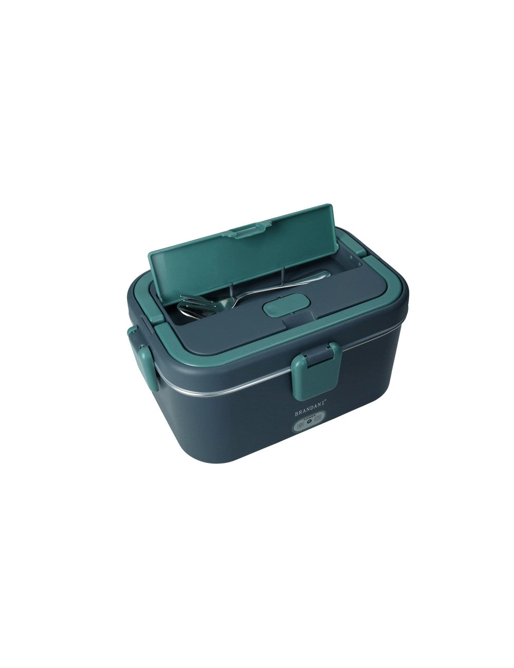 Lunch box termica Blu e Verde con posate e borsa contenitore inox pp cm.24x17x10,5h Brandani