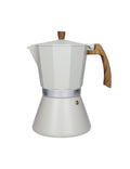 Caffettiera tuttinsieme tortora 9 tazze alluminio cm. 18X12,5x21h Brandani