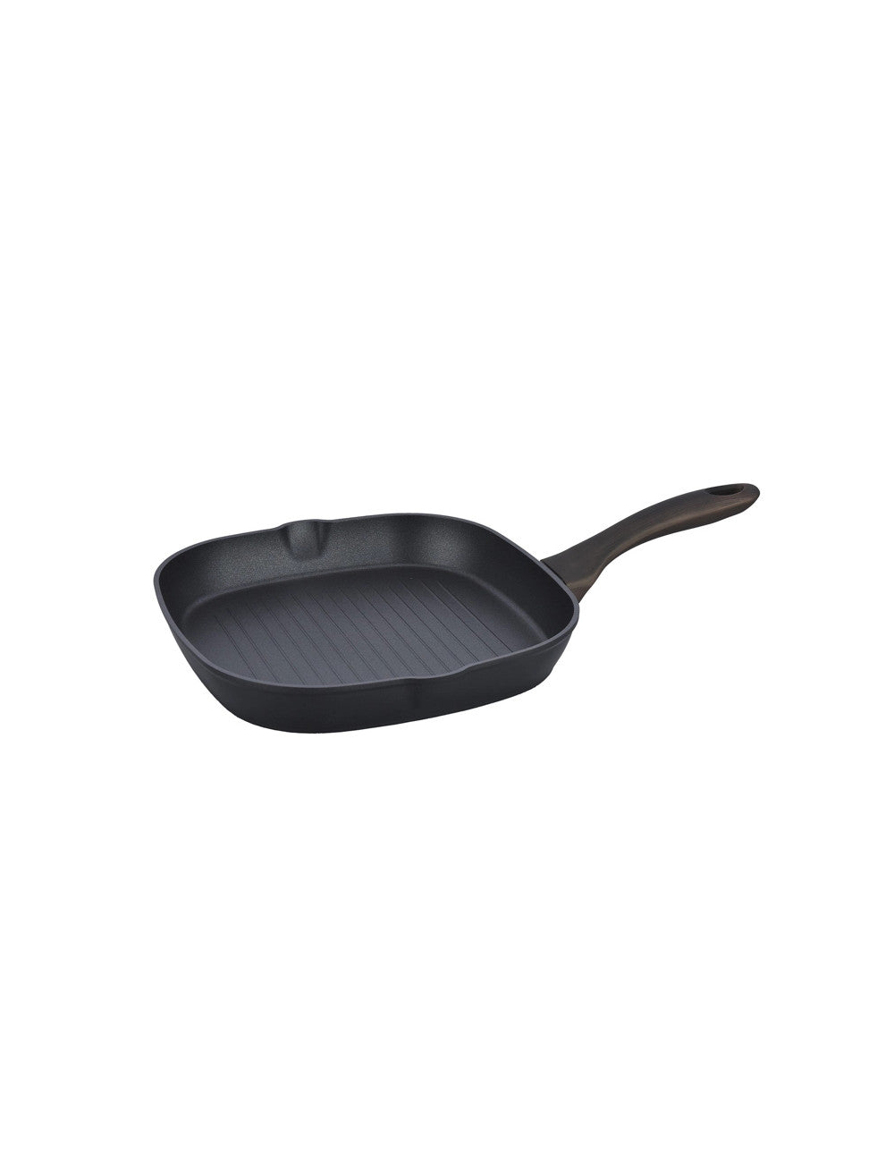 Bistecchiera forgiata nera con rivestimento antiaderente ilag xeradur ceram/all/bachelite cm. 28x28 Nickel Free Brandani