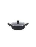 Casseruola bassa shuttle forgiata nera con rivest antiad ilag xeradur ceramica/all/bachelite c/cop vet cm. 24x7h Nickel Free Brandani