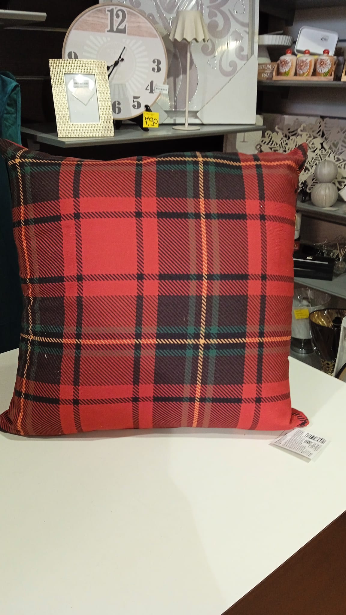 Cuscino tartan Natalizio cm.45x45