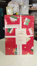 Tovaglia Natalizia cm. 140x240 in cotone 100% Brandani decoro pacchetti