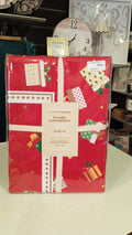 Tovaglia Natalizia cm. 160x300 in cotone 100% Brandani decoro pacchetti