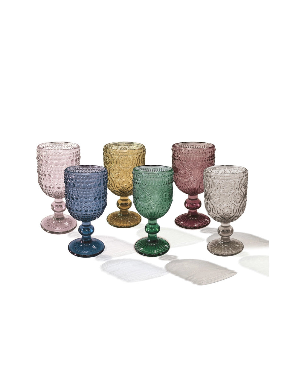 Shot liquorino indie colori assortiti set 6 pz vetro 5cl. Cm.5x10,5h Brandani