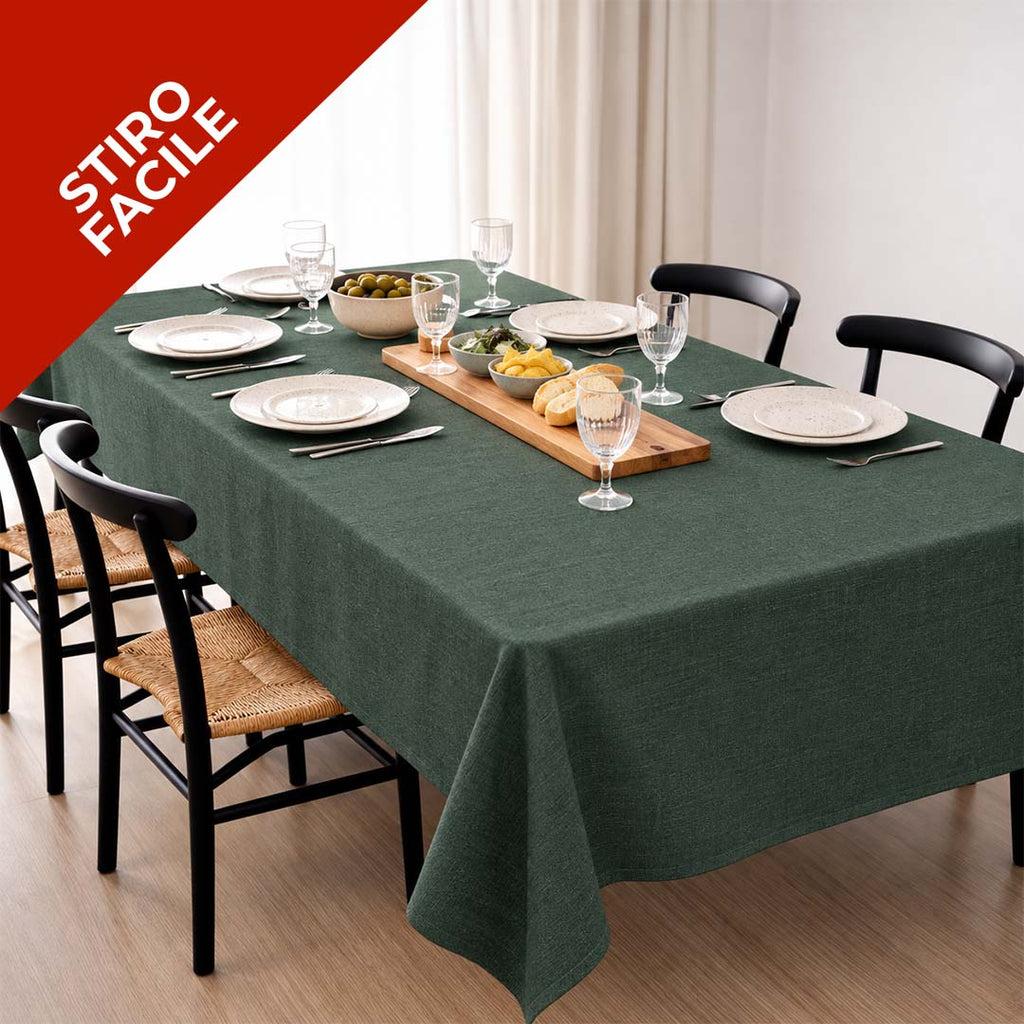Tovaglia Neila cm.14x240  Stiro  Facile effetto cotone 100% poliestere Tinta Unita