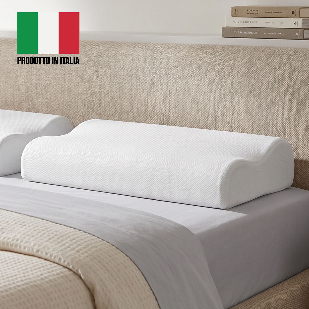 Fisyo cervicale guanciale in memory con profilo a doppia onda altezza cm.12 misure 50x80