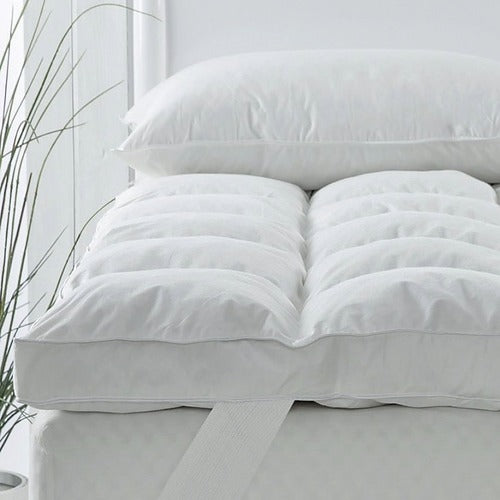 Elite topper in micropiuma 800 g/m h. 9 cm con fodera di cotone satin cm. 120x200 una piazza e mezzo