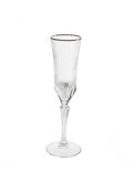 Flute bicchieri oh my gold crystal glass confezione 6 pezzi