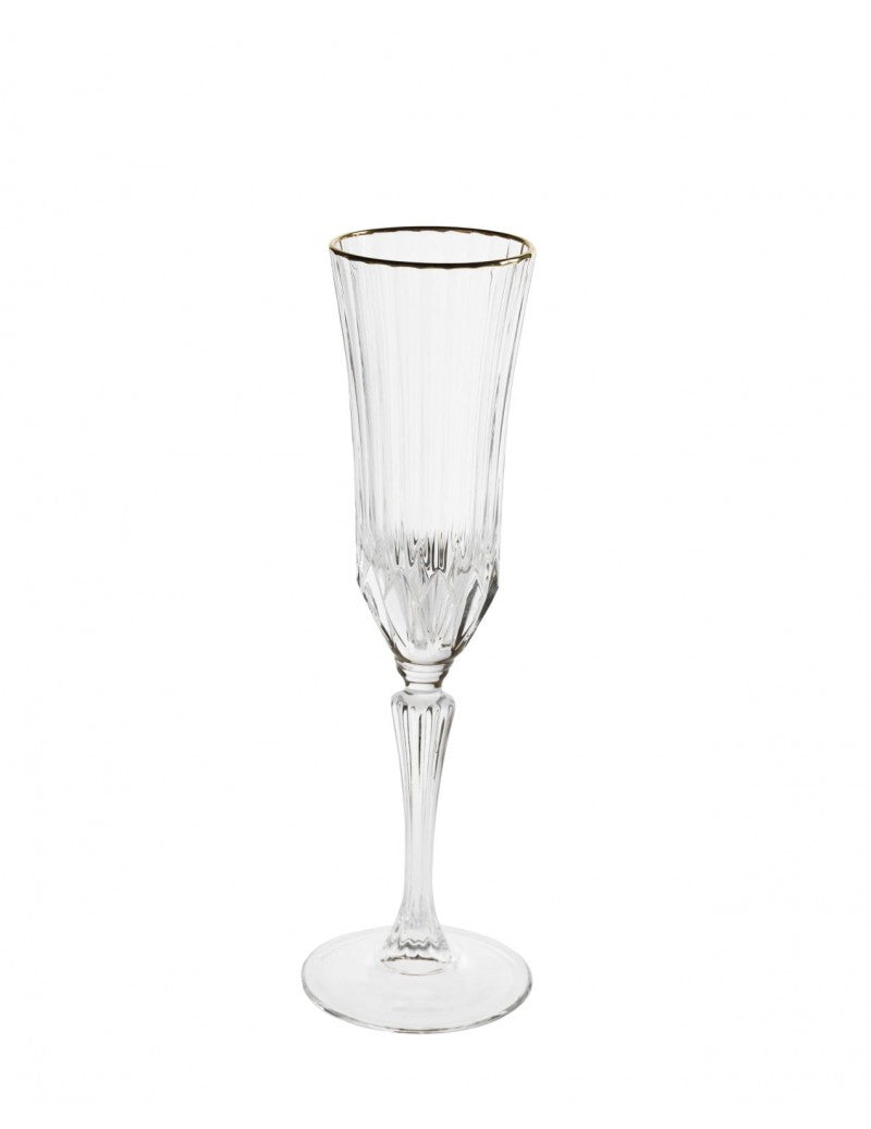 Flute bicchieri oh my gold crystal glass confezione 6 pezzi