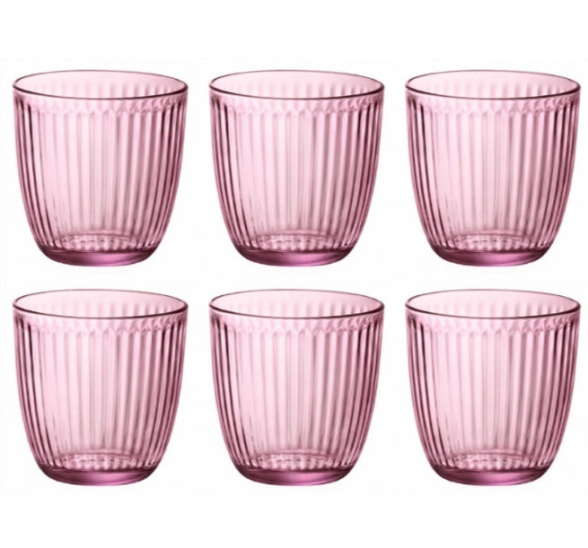 Bicchiere line lilac acqua rose 6pz cl29 Bormioli