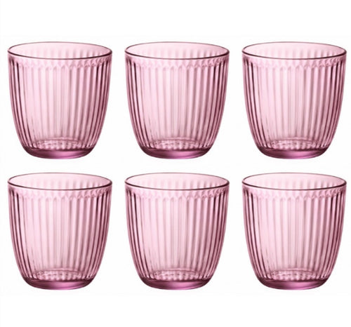 Bicchiere line lilac acqua rose 6pz cl29 Bormioli
