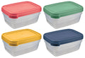 Contenitore rettangolare Keeper color 3 pezzi 300ML cm.10x13xh7,5