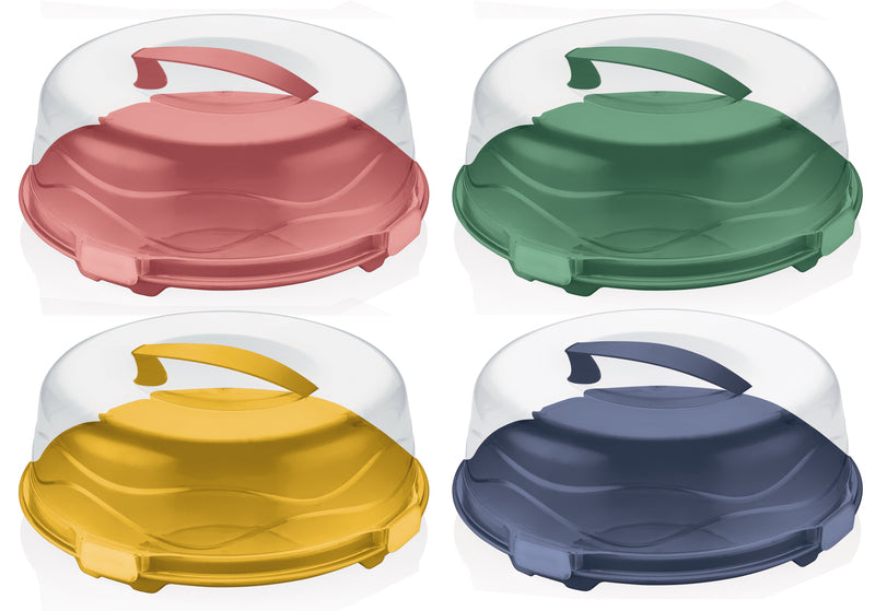 Porta torta basso Newton cm.33,5xH11,5 colori assortiti