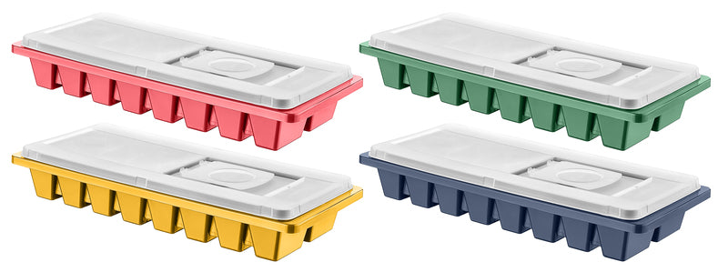 Stampo ghiaccio con coperchio Newton colori assortiti cm.26x11x4 Freetime