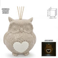 Gufo porta essenze con luci led cm.24,5 in porcellana