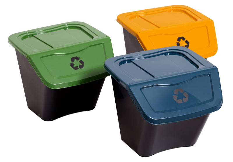 Pattumiera differenziata ecobin<br />cm39x39x33 3pz lt30