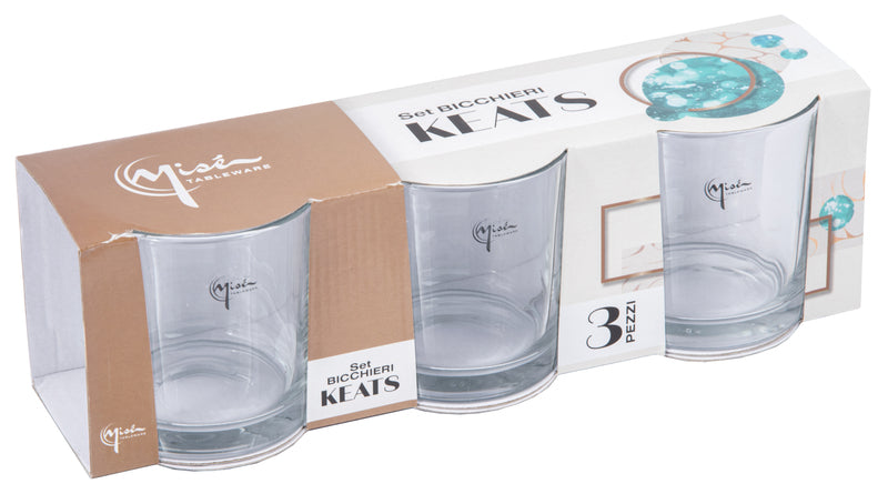 Bicchiere keats 3pz 325ml mise