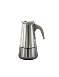 Caffettiera borbottina 2 tazze induzione inox manico soft touch tortora cm. 11x8x16h Brandani