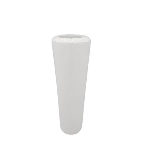 Vaso conico in ceramica bianco cm.51