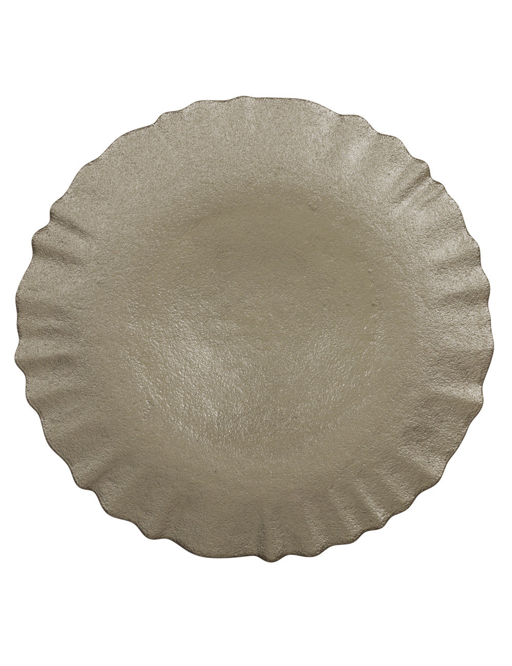 Piatto Lurex champagne cm.32 in vetro Brandani