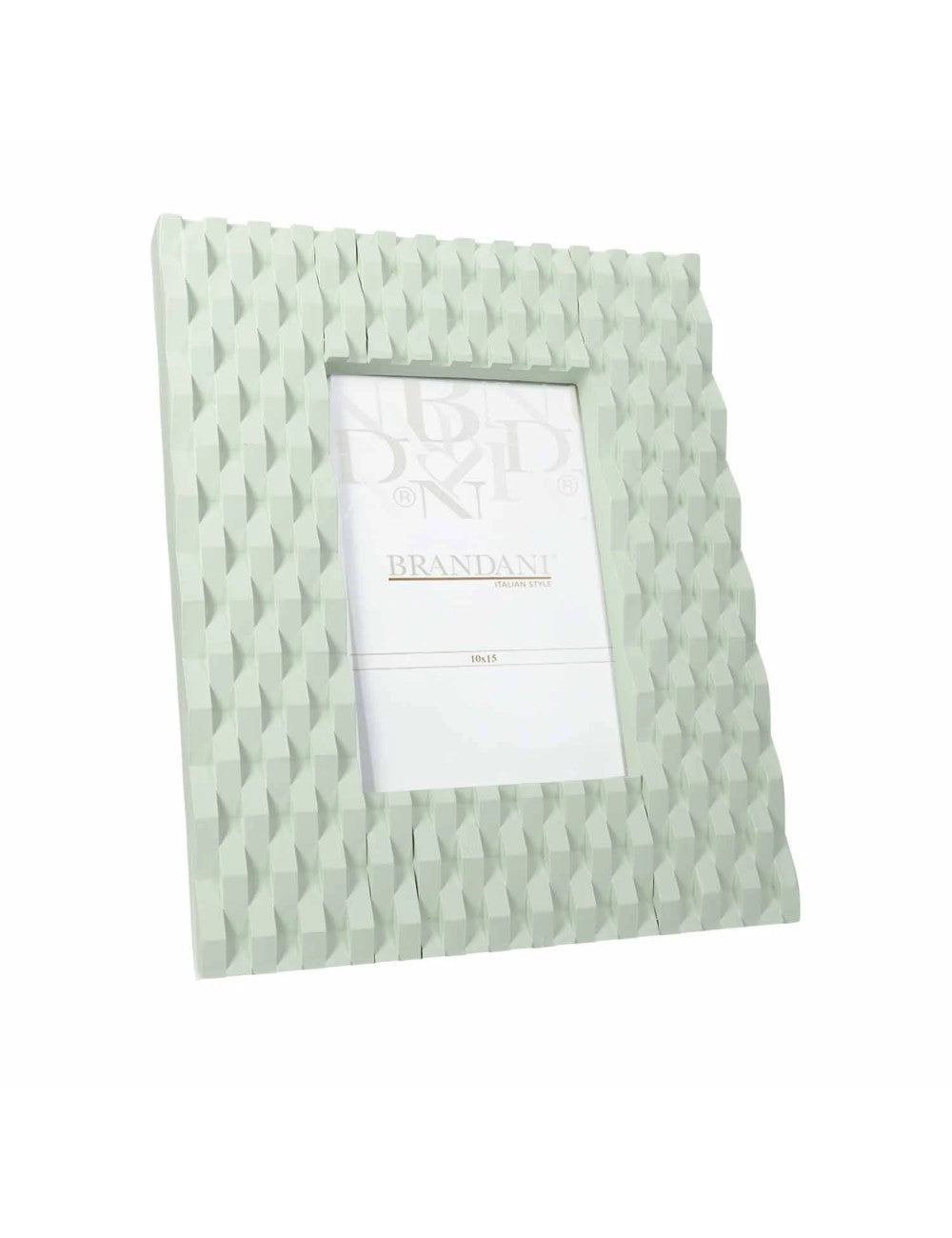 Portafoto Glam verde acqua int. 10x15 in poliresina Brandani